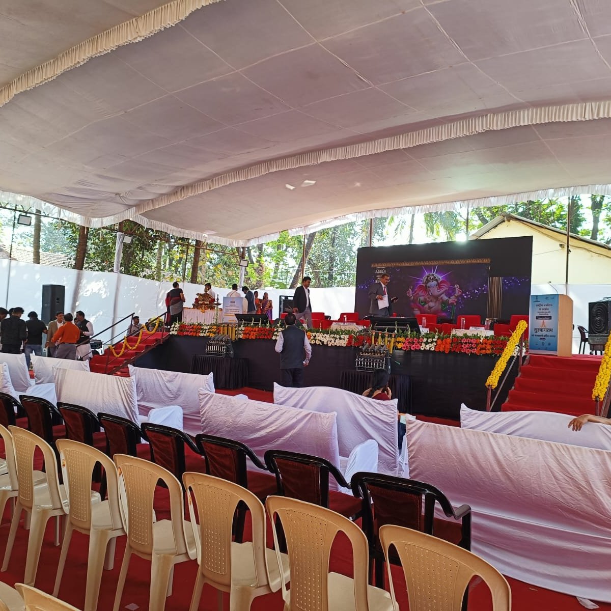 Waterproof Iron Shed Mandap Rental