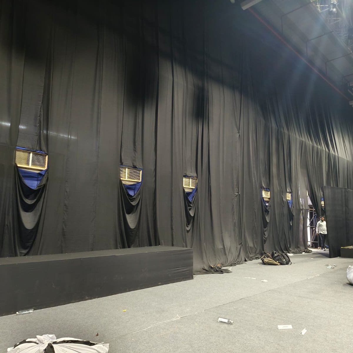 Black Cloth Partition Rental (40ft Height)