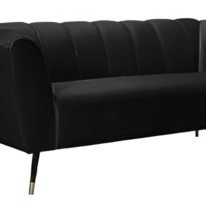 Three Seater Black Sofa
