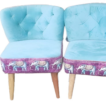 Small Height Elephant Print Chair