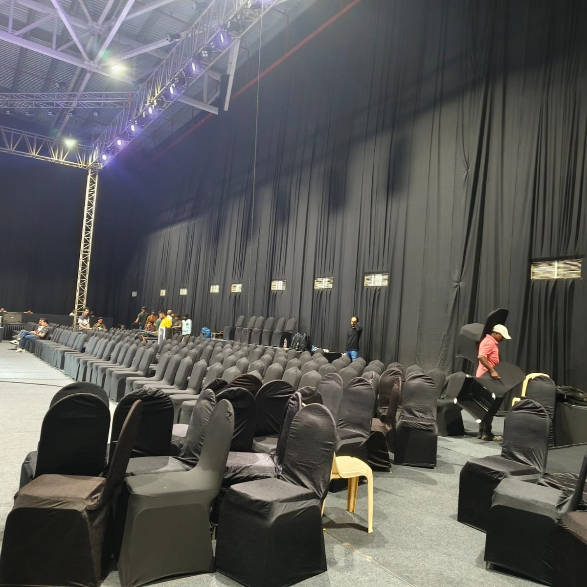 Black Cloth Partition Rental (40ft Height)