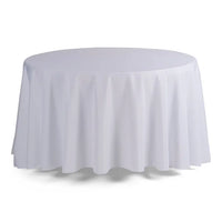 Cloth Round Table - White & Black