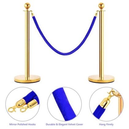 Golden Blue Rope Queue Manager